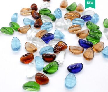 Free shipping 500g Mixed color stone glass bead marbles aquarium stone garden decoration products