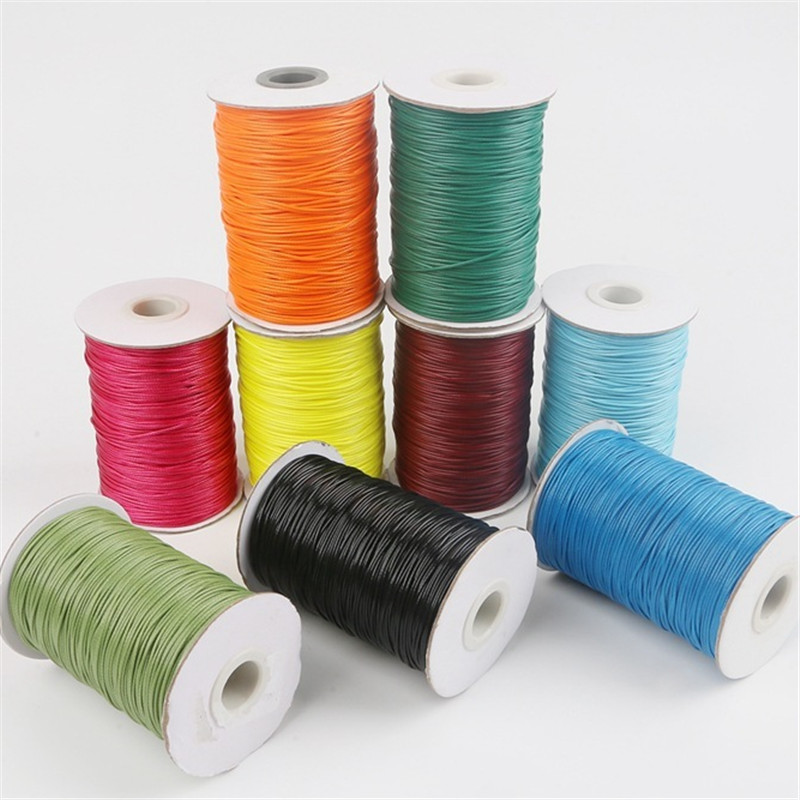 0.5MM Colorful Waxed Cotton Cord Rope Waxed Thread Cord String Strip Necklace Rope For Bracelet Jewelry Making Finding 10 Meters