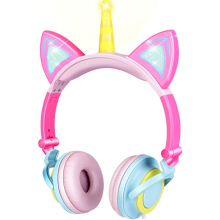 Christmas Gift Cute Unicorn Wired Headphone