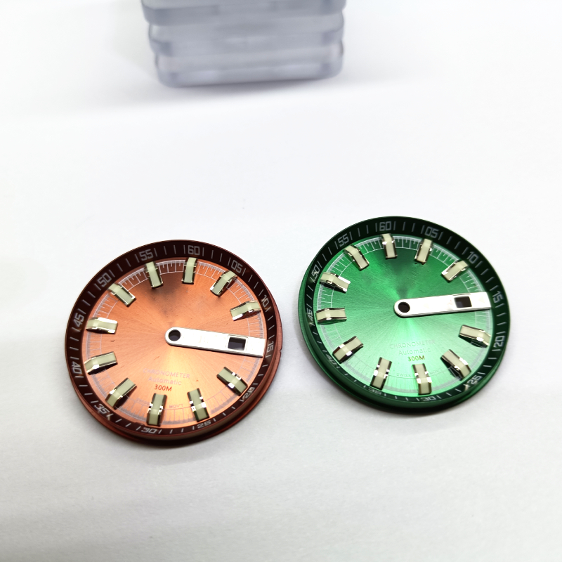 Custom made watch dial in Dive watch