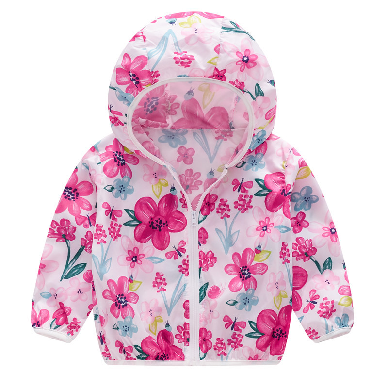 2020 Cute Baby Girl Jacket Boy Hooded Coat Sunscreen Baby Boys Girls Long Sleeved Summer Sun Protection Kids Clothes Outwear