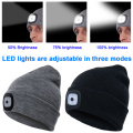 2021 LED Lighted Beanie Cap Hip Hop Men Women Knit Hat Hunting Camping Running Hat Christmas Gifts For Men And Women Dropship