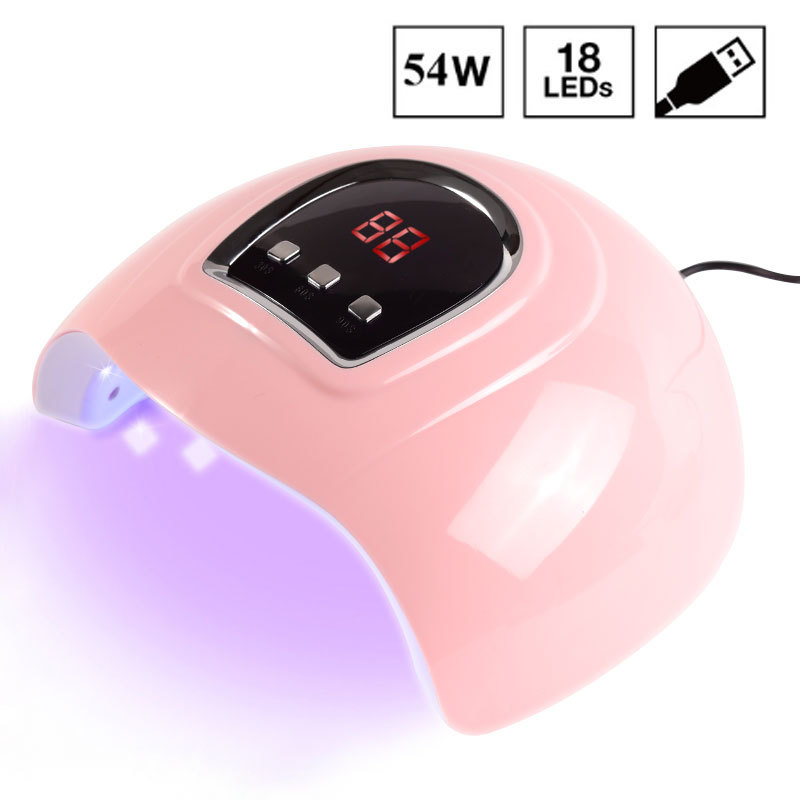 54W Professional UV Gel Nail LED Nail Dryer Polish 3 Timers For Manicure Gel Nail Lamp Drying For Gel Varnish