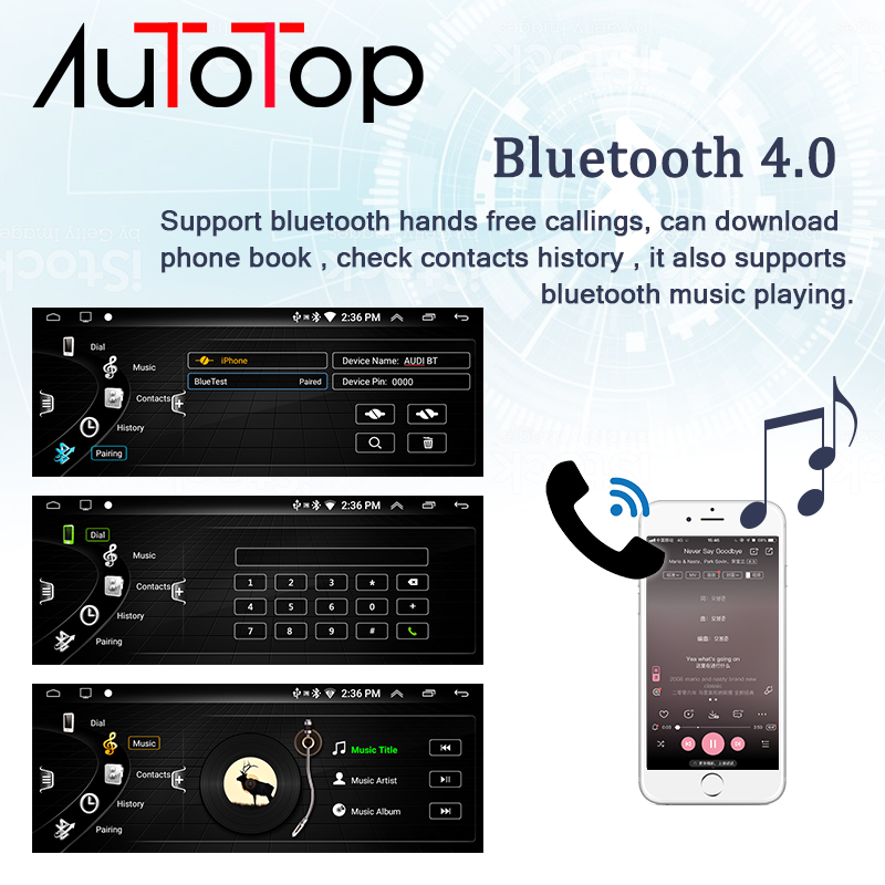 AUTOTOP 8.8 Inch Car Multimedia Player Android 10.0 For Audi A4 B8 2009-2012 Car Radio DVD WIFI Google SWC BT GPS Navi Head Unit