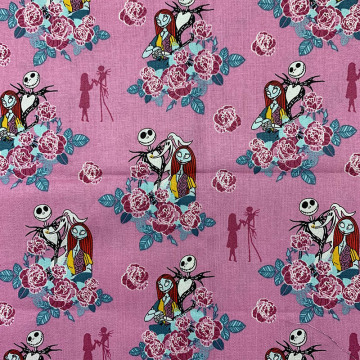 Beautiful Cartoon Skull 100%Cotton Fabric Skull Jack Girl Print Dress Fabric Patchwork Cloth Sewing Materia DIY Shirt Clothing