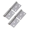 2pcs Silver Tone Stainless Steel Window Flag Door Hinges 6.1cm