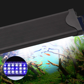 100-240V Aluminum Alloy Aquarium Lighting Super Bright Delux LEDs with Extendable Brackets for Aquatic Plants Grow Light Lamp