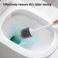 Ecoco Toilet Brush Set TPR Soft Bristles Toilet Cleaner Tool Bathroom Toilet Cleaning Brush With Bucket WC Bathroom Accessories