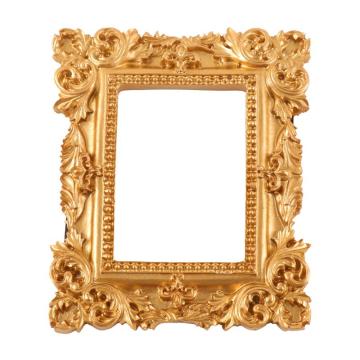 Retro Rectangle Resin Picture Frame Golden Mini Photo Frame Desktop Ornament Jewelry Display Frame for Bedroom Home Decor