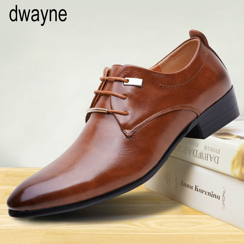 Fashion Men's Formal Business Shoes High Quality Pointed Dress Shoes Big Size Oxfords Leather Men Shoes tyh789