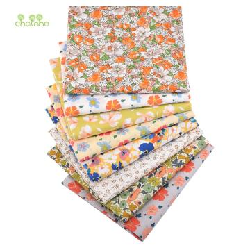 Orange Flower Series,Printed Plain Cotton Fabric,DIY Sewing Quilting For Baby&Children's Dress Shirt Skirt Poplin Material
