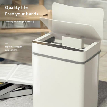 12L Smart Trash Can Home Garbage Bin White Home Intelligent Electric Garbage Automatic Infrared Sensor Dustbin