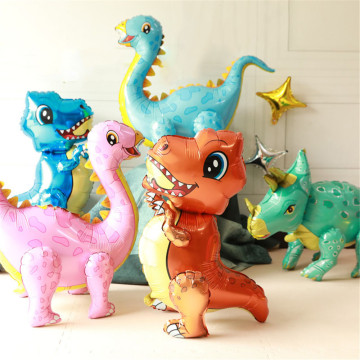 1pcs big 4D dinosaur balloons Walking Dinosaur Foil Balloons birthday deco Children Dinosaur Birthday Party Jurassic World Decor