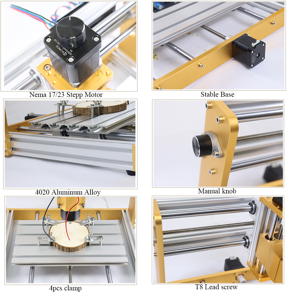CNC 3018 Plus Metal Frame CNC Router Kit With Nema17 42BYG Stepper Motor 300W/500W Spindle Engraving Machine
