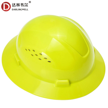 Full Brim Hard Hat Breathable Safety Helmet Lightweight High Strength Work Cap Construction Railway Metallurgy Mine