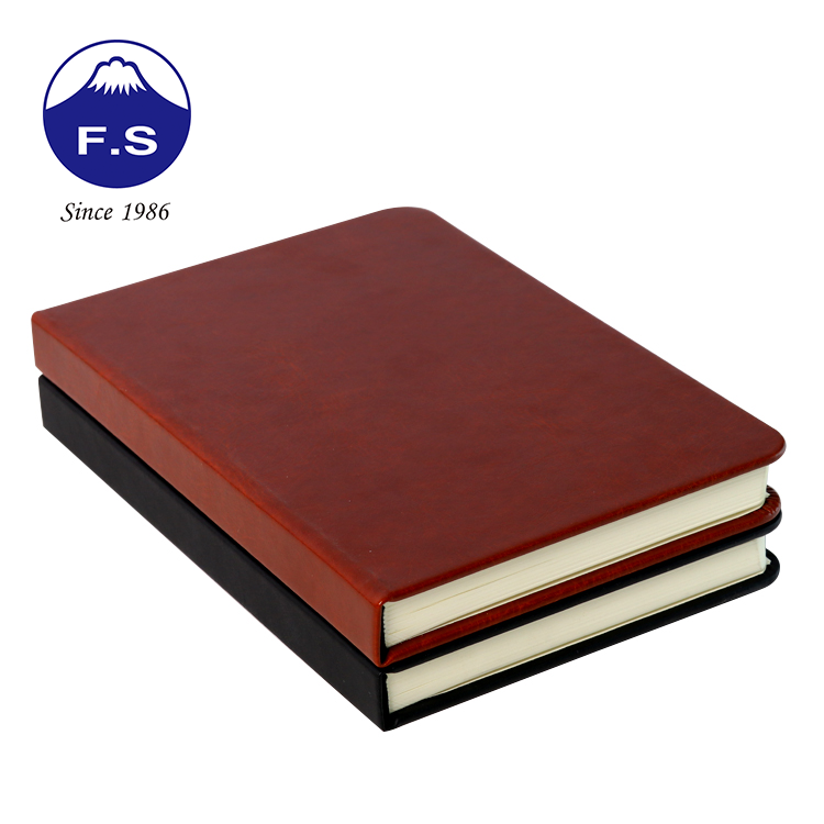 Hardcover Thick Gold Foil Leather Diary Notebook