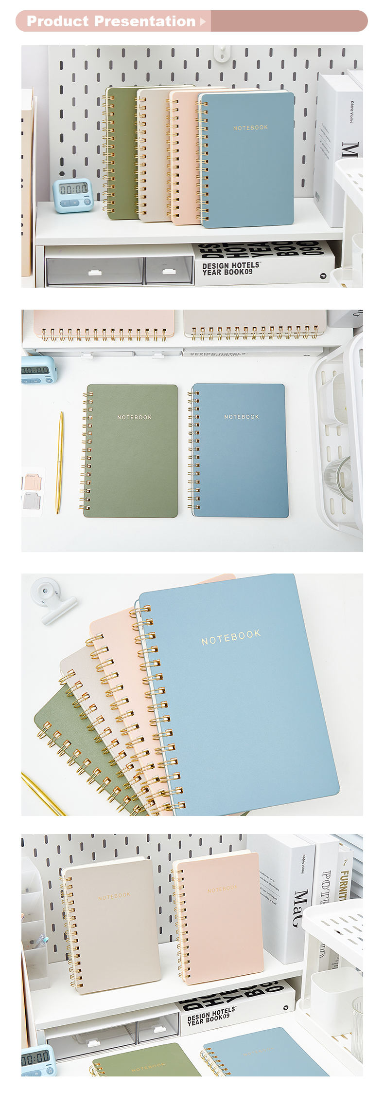 Morandi spiral notebook detail