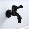 304 Stainless steel Black Wall Mounted Washing Machine Faucet Single Handle Bibcocks Mop Pool Faucet Cold Water Taps