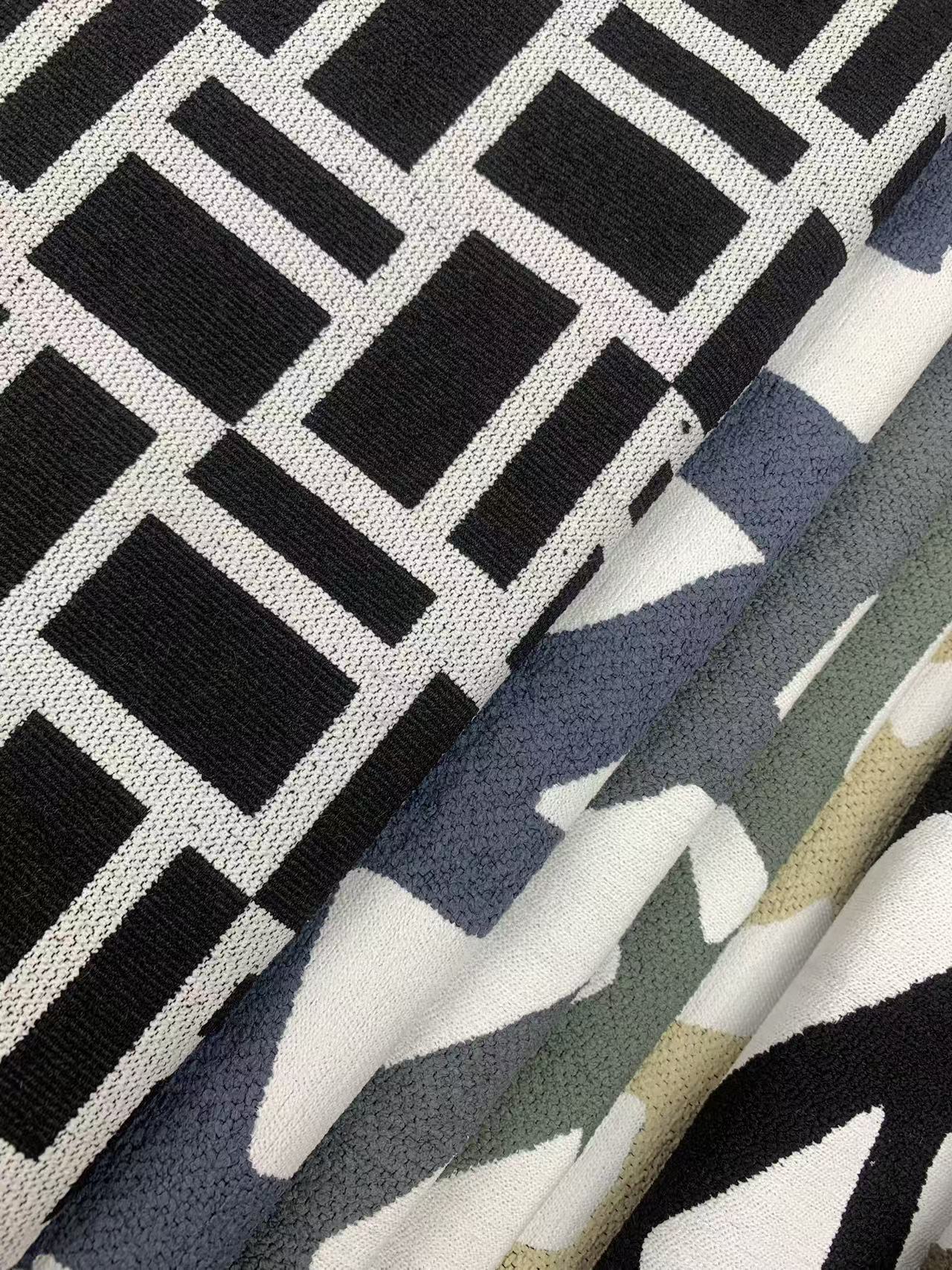 Multi Color Geometric Upholstery Fabric