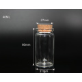 10pcs 20ml 30ml 40ml 50ml 60ml 70ml 100ml Glass Bottles Jars Vial With Cork Stopper Decorative Corked Mini Liquid Food Bottles