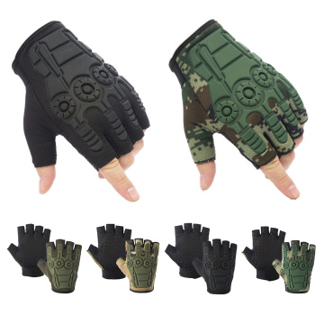 Women Men Protective Half Finger Gloves Work Hunting Climbing Outdoor Cycling Glove Workout Motorcycle Glove