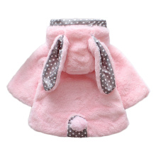 Winter Baby Girl Clothes Cute Plush Rabbit Ear Princess Baby Coat Fleece Warm Kids Jacket Snowsuit Infant Hooded Outerwear Cloak