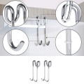 Stainless Steel Shower Hooks Glass Door Shower Hook Lightweight Bathroom Hooks Bath Shower Screen Towel Hanger Shower Door