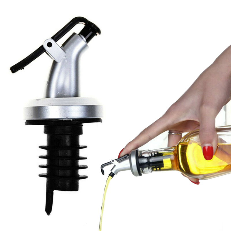 1PCS Oil Bottle Stopper Lock Plug Seal Leak-proof Food Grade Rubber Nozzle Sprayer Liquor Dispenser Wine Pourer Kitchen Bar Tool