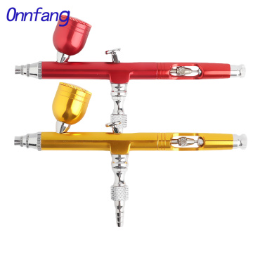 Onnfang Double Action Airbrush Adjust Gravity Feed Airbrush Spray Gun Set For Face Body Painting Tattoo Air Hose Airbrush