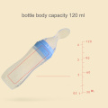 120 ml Baby Squeeze Feeder Silicone Soft Spoon Rice Paste Bottle With Pacifier Adapter Fruit Vegetable Food supplement Tableware