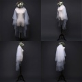 Women Wedding Dress Veil Four Layers Tulle Ribbon Edge Bridal Veils Accessories