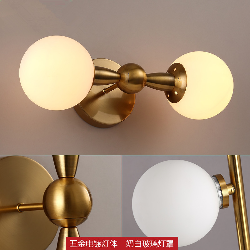 Modern Led Indoor Wall Mounted Lamp Glass Lampshade For Corridor Stair Fixture Bedside Bathroom Vanity Lights Luminaire Sconce
