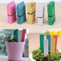 100 pcs Gardening PVC Tags Kindergarten Plant Tied Tag Markers Plastic Blank Display Seed Label Plant Pot Number Tree Ornament