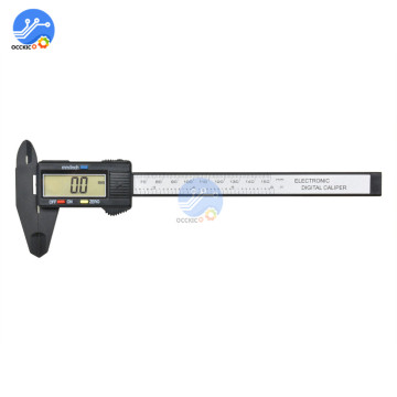 150mm 6 inch LCD Digital Electronic Carbon Fiber Vernier Caliper Gauge Micrometer Measuring Tool Digital Card Ruler Accessory