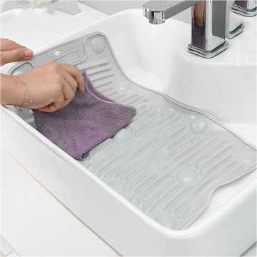 Portable Silicone Scrubboards Folding Washboard With Suction Cup Non-Slip Soft Washboard For Baby Cloth Washing Household Tool