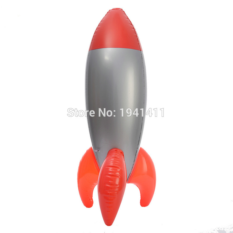 New Inflatable Toys Inflate Red Rocket Model Toys Children Birthday Party Decoration Toys Astronaut Space Spaceship 103*28 CM