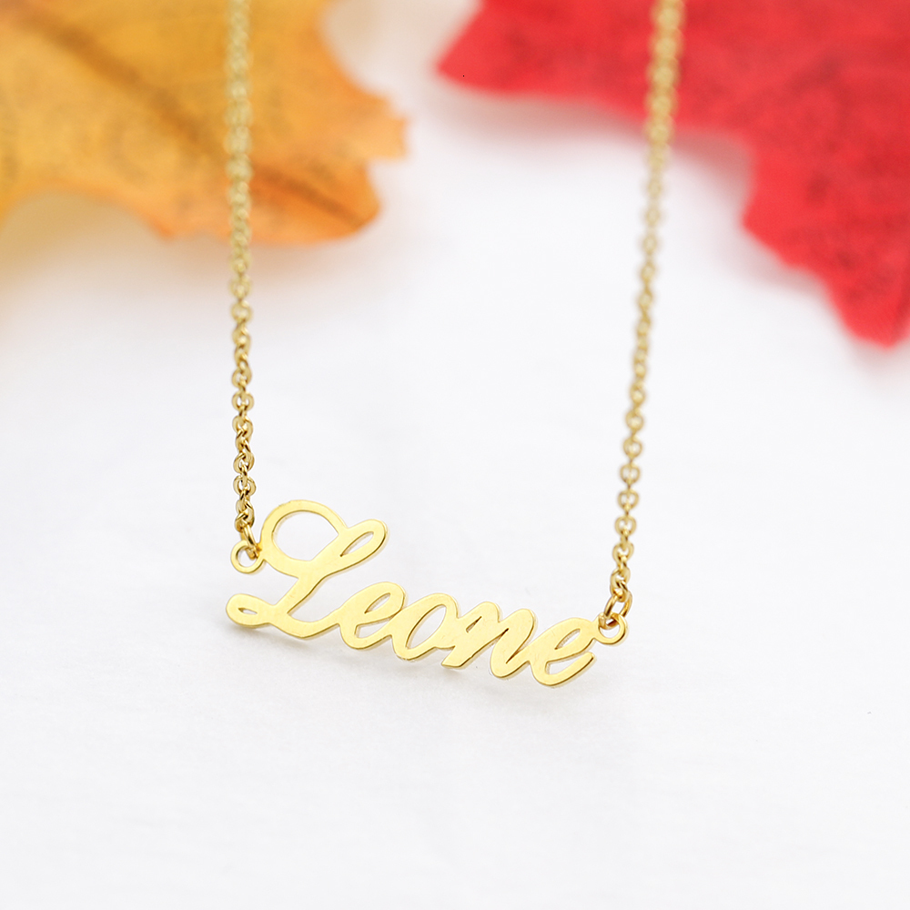 Custom 1-6 Multiple Names Necklace Kids Personalized Nameplate Choker Necklaces Mom Dad Jewelry Stainless Steel Birthday GiftS