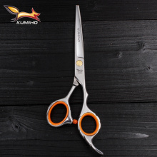 KUMIHO free shipping hair cutting scissors with micro serrated blade hot selling hair scissors mirror polished hair shear 6 inch