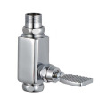 Foot-pressing type public toilet / WC stool flush valve, Copper squat pan flushing valve, Delay urinal flush valve chrome plated