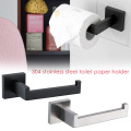 New 1pc Matte Black Toilet Paper Holder Wall Mount Tissue Roll Hanger 304 Stainless Steel Bathroom Accessories Hot Sale Dropship
