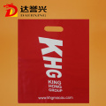 Red Print Logo Die Cut Plastic Bag