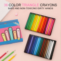 36 Colors Triangular Crayons Triangular Colouring Pencil for Students Kids Children DU55