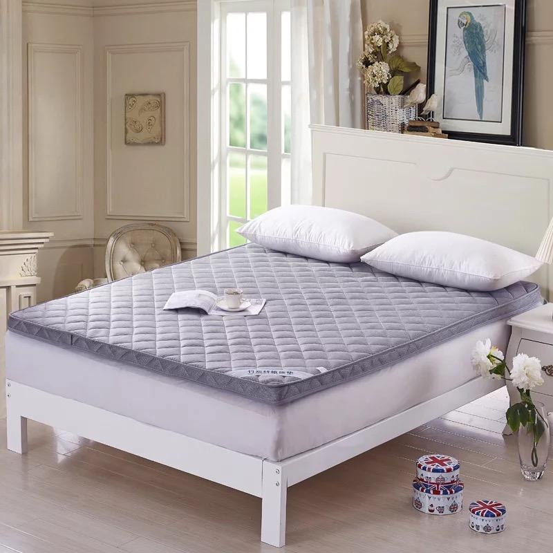 JPillowtop massage mattress topper bamboo fiber mattress pad for single full queen bed