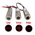 DIY 650nm 5mW red dot / line / cross laser module head glass lens adjustable focus laser positioning with heat sink