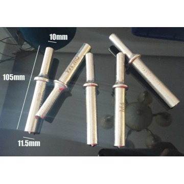 Air Riveter Hammer Coupped Bit For Pneumatic Bit Power Tool Accessories 105mm Long Half Hollow Drill Semi-tubular Rivets