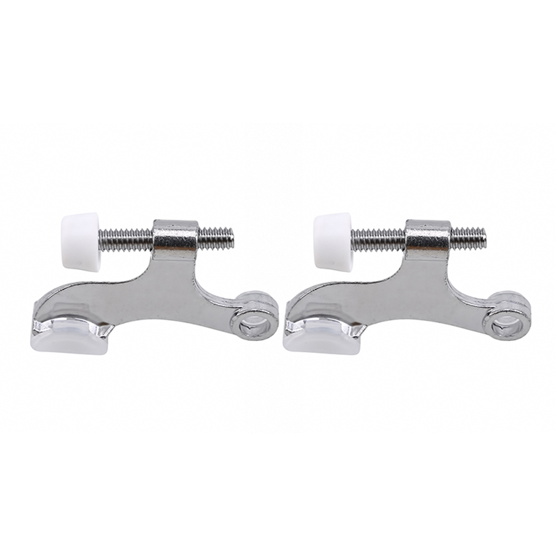 2Pcs/set Adjustable Hinge Pin Door Stopper Brushed Satin Nickel Heavy Duty Hinge Pin Door Stop Bumper Tips Hardware For Home