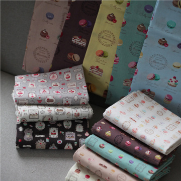 Sweet Macaron Cake Fabric Cotton Fabric Patchwork Printed Cotton Fabrics For Sewing Handmade DIY Doll Dress Children's Clothing