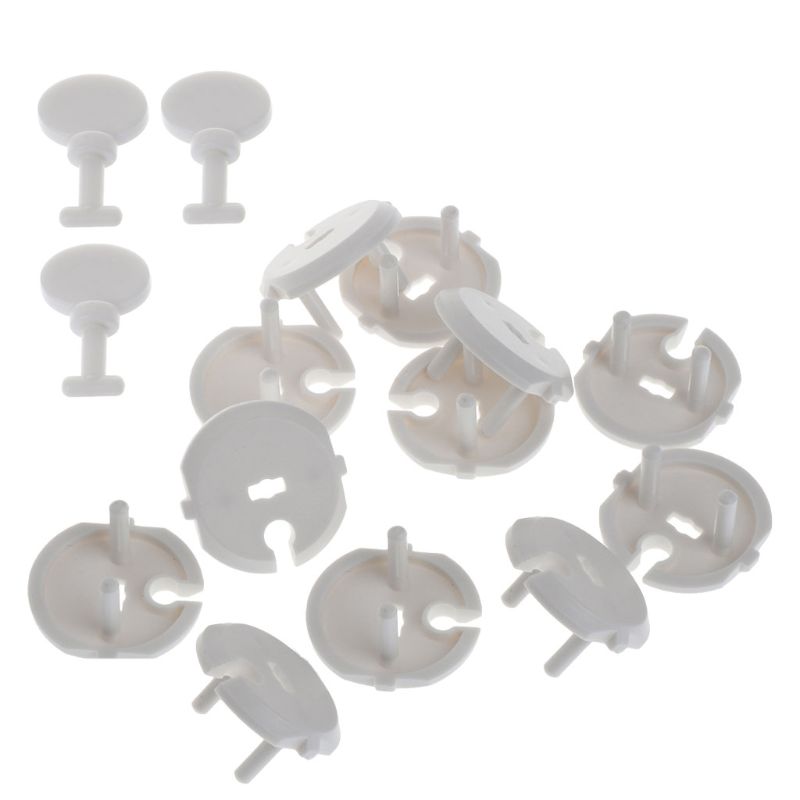 12Pcs French Standard Plug Socket Protective Cover and 3 Pcs Key Socket Protection for Baby Child Safety Kit Children Care
