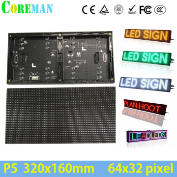 P5 Indoor Led Module 160x320mm Video Led Module Matrix 64x32Dots P5 Indoor Led Display Screen DIY Led Sign Panel