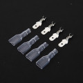 50sets 4.8 mm with transparent sheath inserted spring 4.8mm male connector terminal Faston with insulator for wire